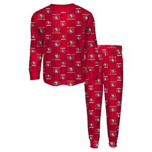 San Francisco 49ers Outerstuff Youth All-Over-Print Long Sleeve T-Shirt and Pant
